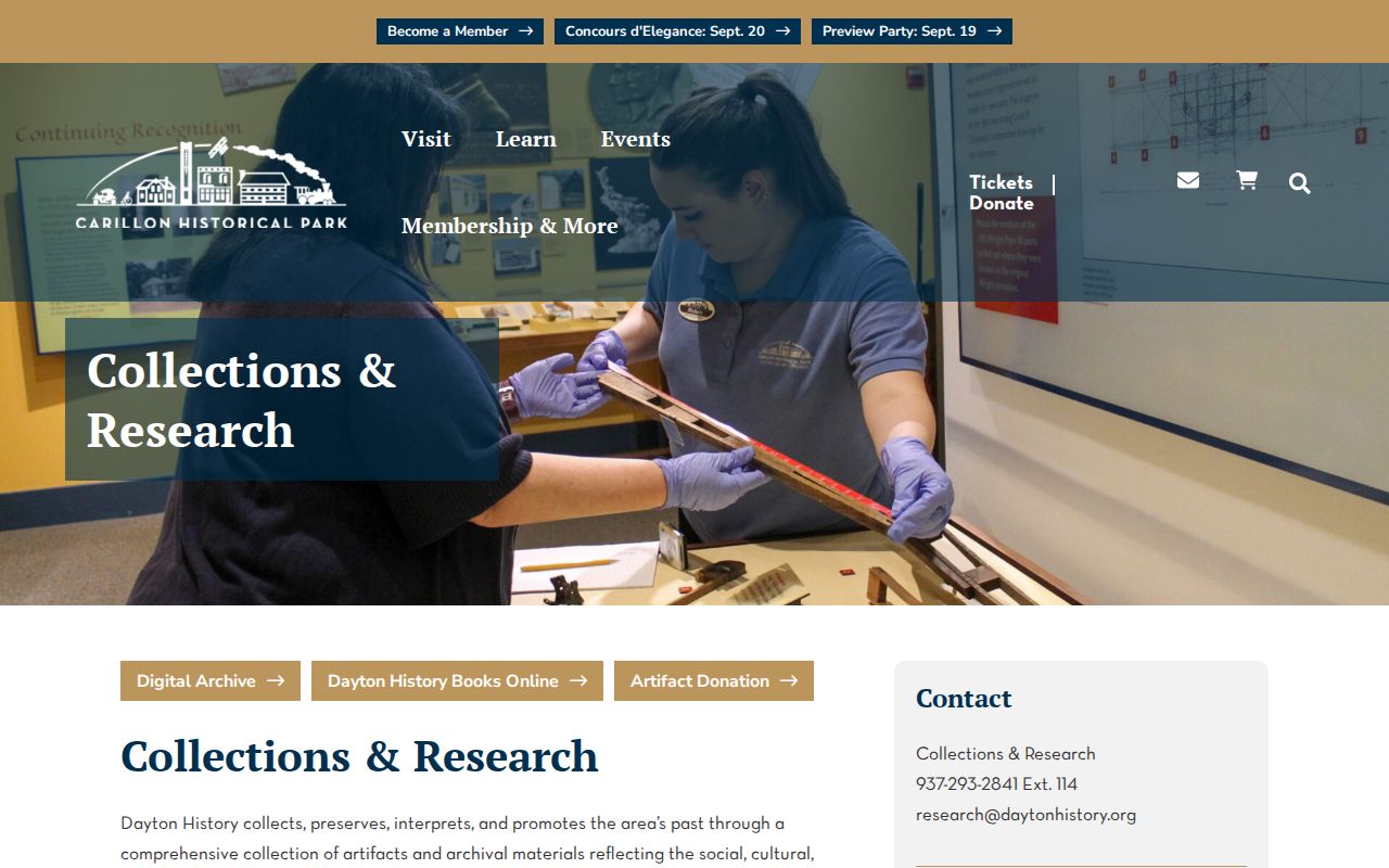 Riverside city directory research source showing Dayton History archive collections