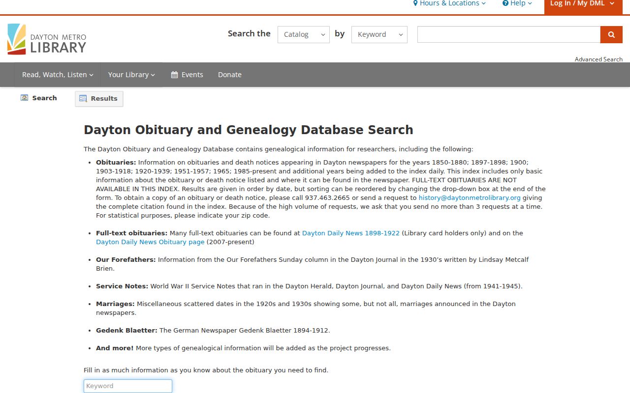 Riverside city directory companion source showing the HOBITS obituary and genealogy search