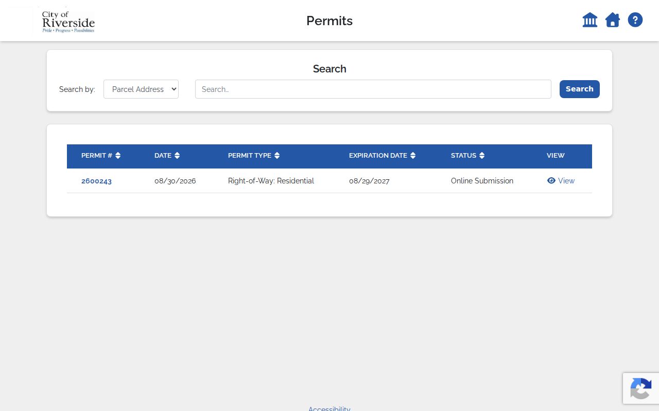 Riverside residents directory city permit search