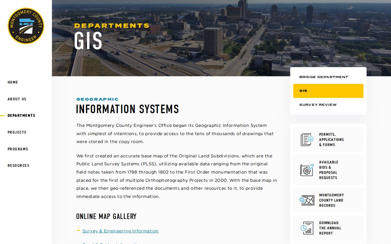 Riverside neighbors lookup image of Montgomery County Engineer GIS resources