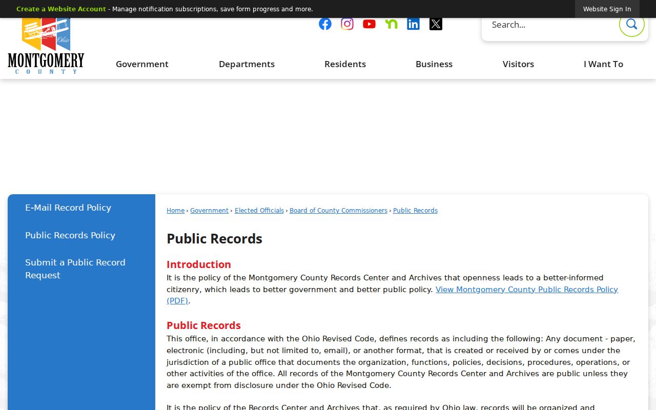 Riverside neighbors lookup image of Montgomery County public records routing