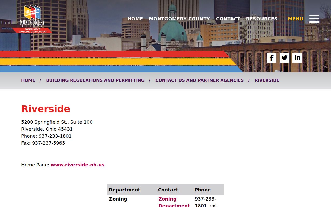 Riverside ZIP code directory image of Montgomery County Riverside jurisdiction information