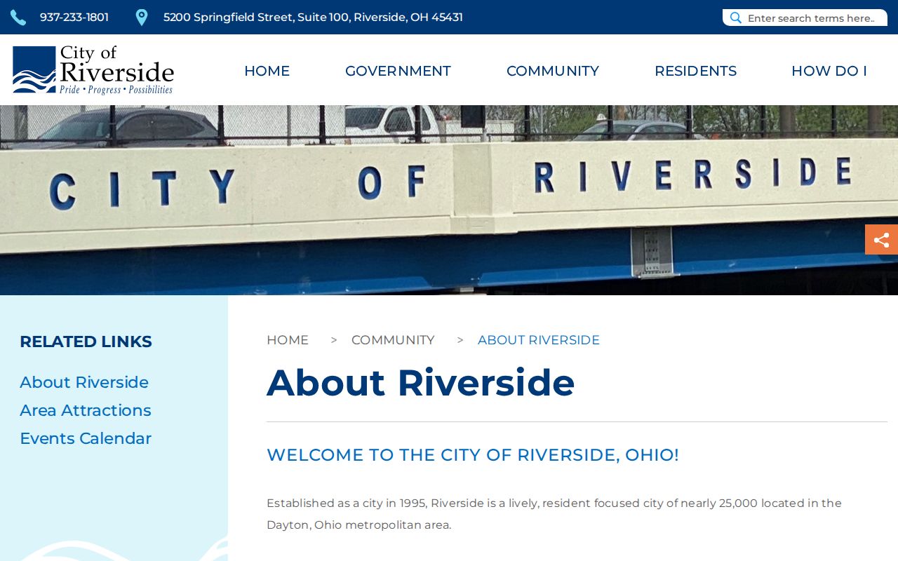 Riverside ZIP code directory view of the City of Riverside profile