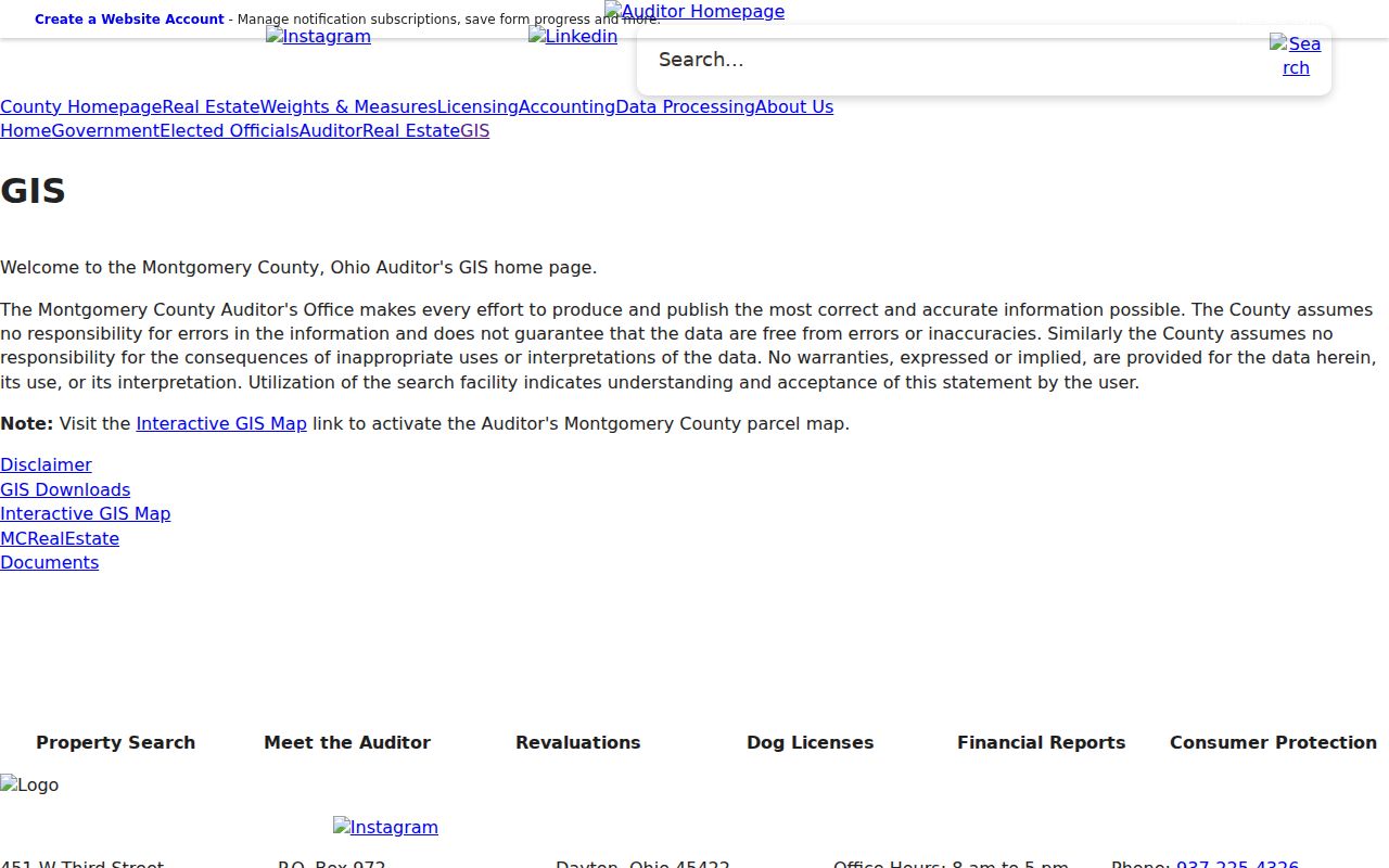 Riverside ZIP code directory image of Montgomery County GIS resources